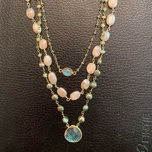 Ela rae three strand multi necklace.
